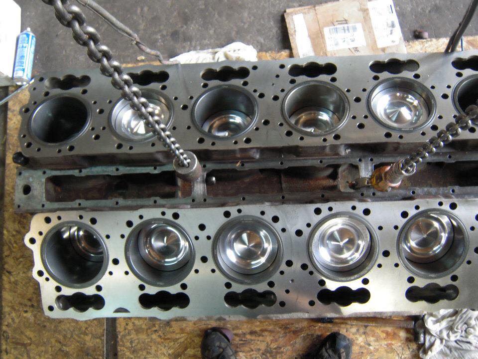 Resurfaced head — new pistons